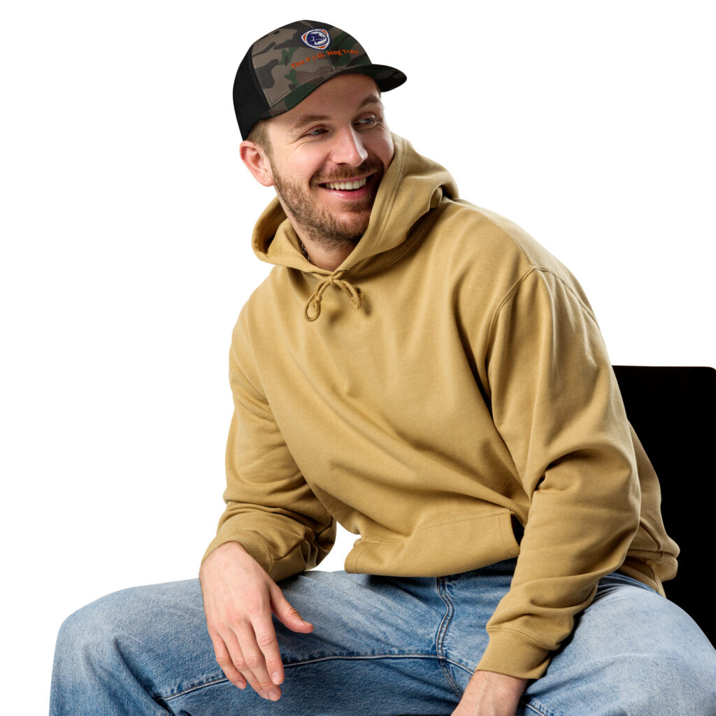 p.i.g. hog trap camo trucker hat